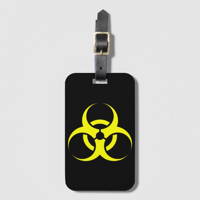 Biological Biohazard Symbol yellow Luggage Tag (Front Vertical)