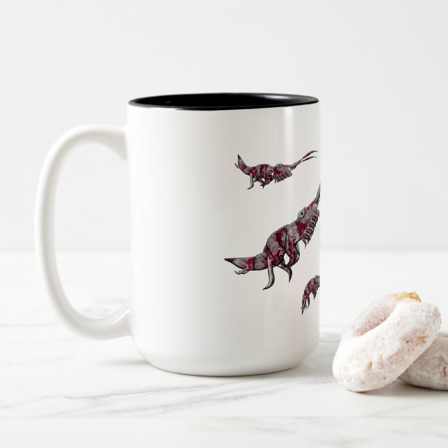 Biological classification for a carcinologist  Two-Tone coffee mug (With Donut)