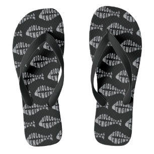 Biological Engineer Grey Fish Flip Flops