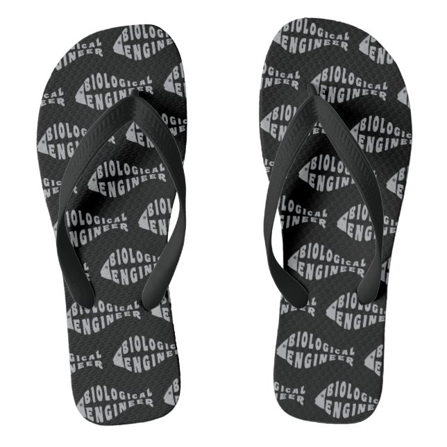 Biological Engineer Grey Fish Flip Flops (Footbed)
