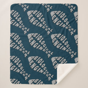 Biological Engineer Grey Fish Sherpa Blanket