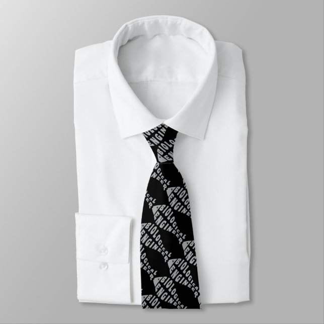 Biological Engineer Grey Fish Tie (Tied)