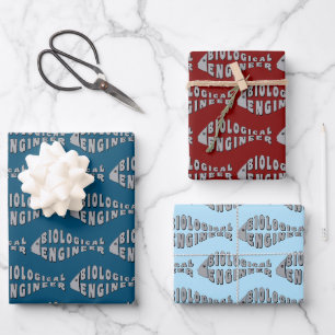 Biological Engineer Grey Fish Wrapping Paper Sheet