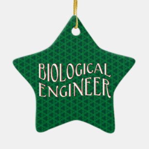 Biological Engineer Text Ceramic Tree Decoration