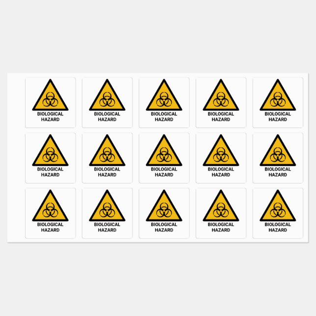 Biological Hazard Warning, Biohazard Symbol (Sheet)