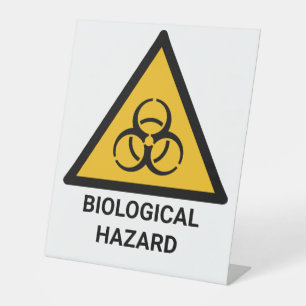 Biological Hazard Warning, Biohazard Symbol Pedestal Sign
