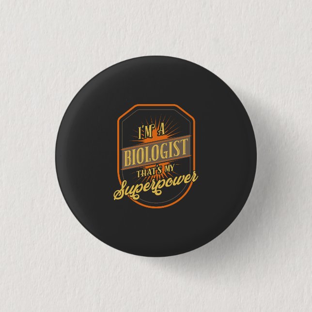 Biologist 3 Cm Round Badge (Front)