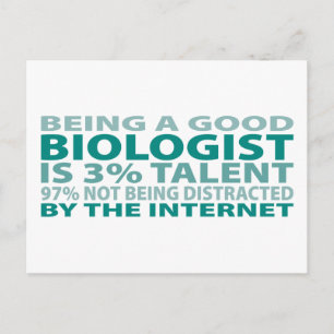 Biologist 3% Talent Postcard