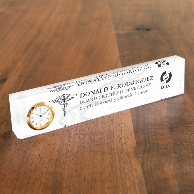 Biologist | Geneticist Personalised Nameplate (Side)