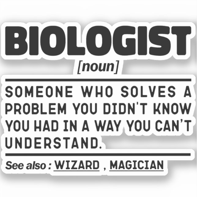 Biologist Noun Science Lover Cool Biology Student  (Front)