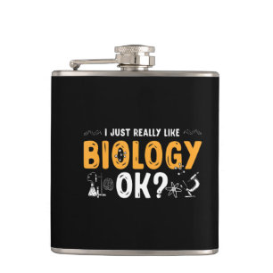 biologist professor science teacher biology hip flask