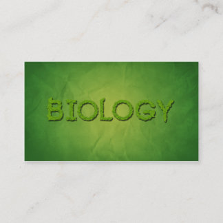 Biology Biologist Typography Business Cards