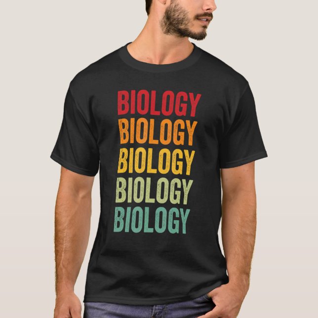 Biology Biology Hobbyist Rainbow Design T-Shirt (Front)