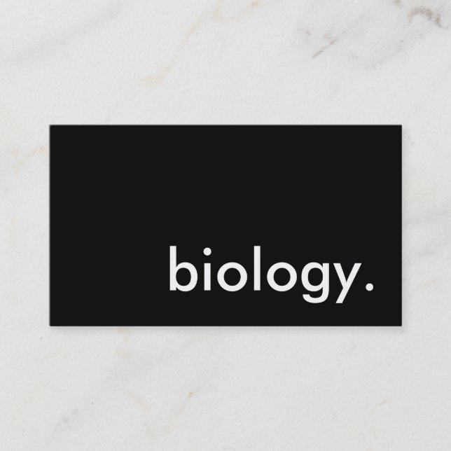biology. business card (Front)