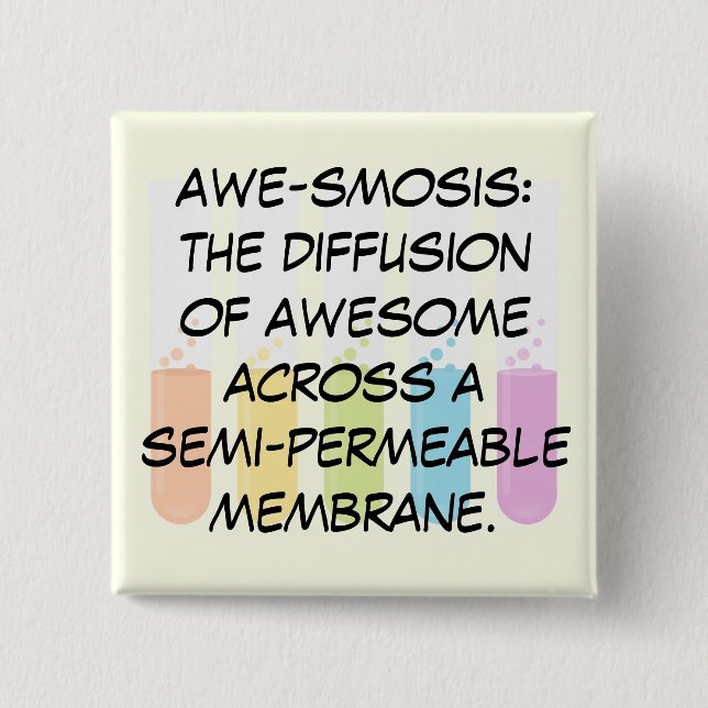 Biology & Chemistry Teachers: Science is Awesome 15 Cm Square Badge (Front)