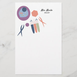 Biology Class Cell Script Name Stationery