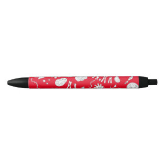 Biology diagram design white and red black ink pen
