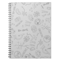 Biology diagram pattern black grey