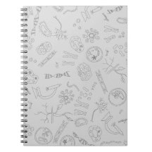 Biology diagram pattern black grey