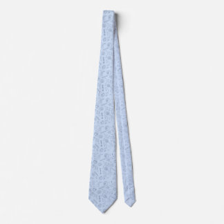 Biology diagrams design blue on blue tie
