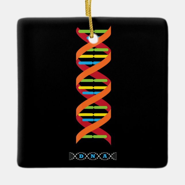 biology dna molecule  science teacher genes ceramic ornament (Front)