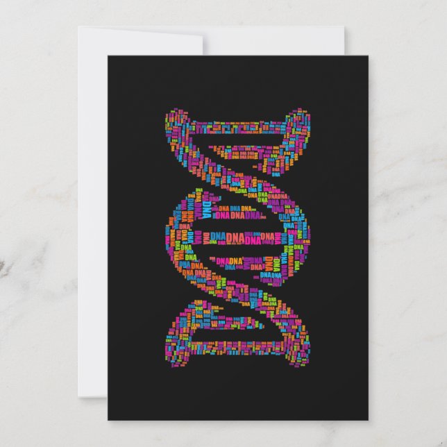 biology DNA molecule word cloud  science teacher Holiday Card (Front)