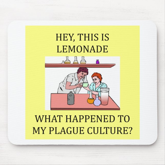 biology experiment joke mouse mat (Front)