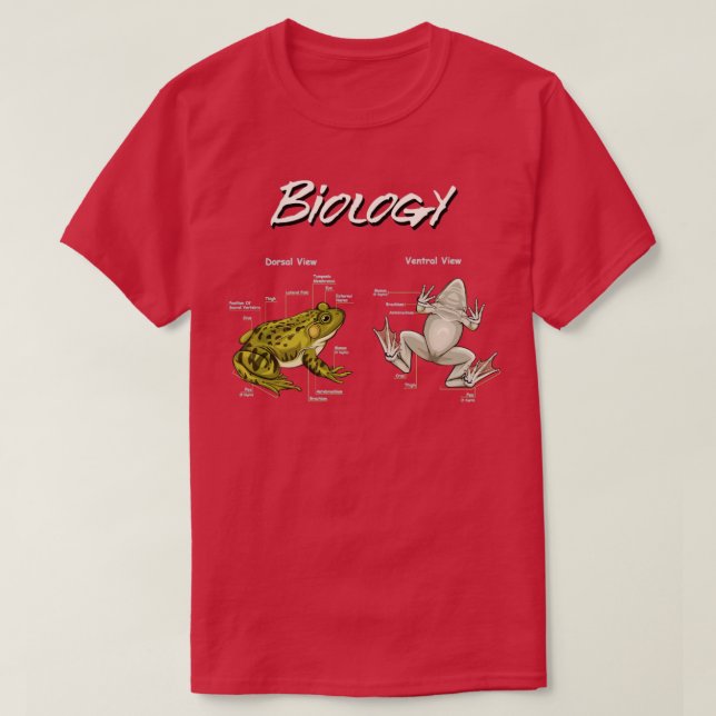 Biology Frog Anatomy T-Shirt (Design Front)