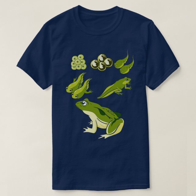 Biology Frog Lifecycle T-Shirt (Design Front)