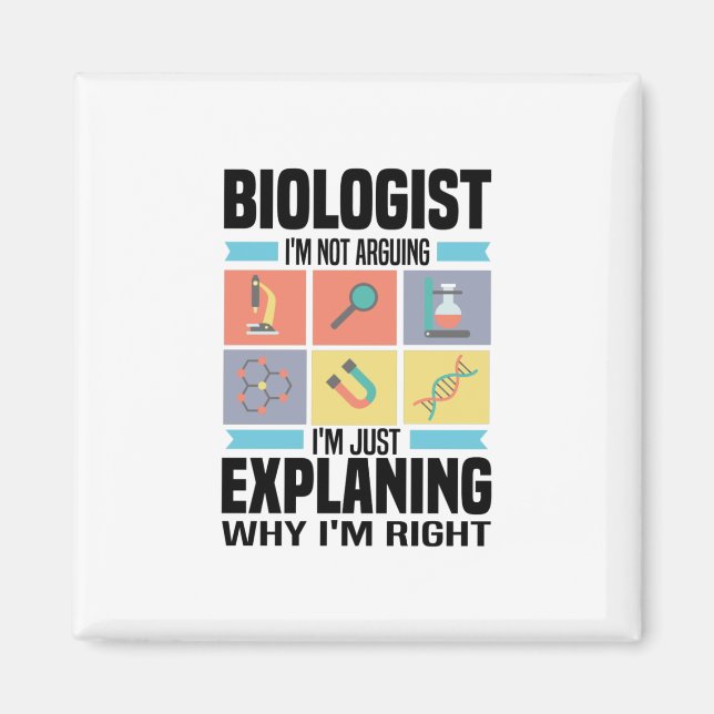 Biology Gifts | Biologists Teacher Science Student Magnet (Front)