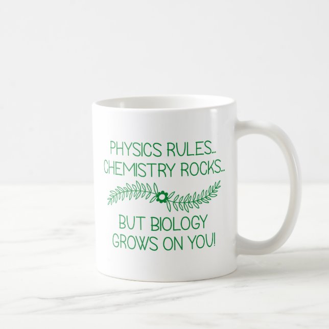 Biology Grows On You Coffee Mug (Right)