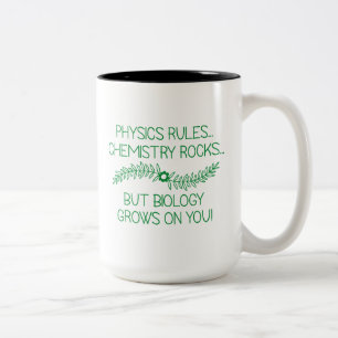 Biology Grows On You Two-Tone Coffee Mug