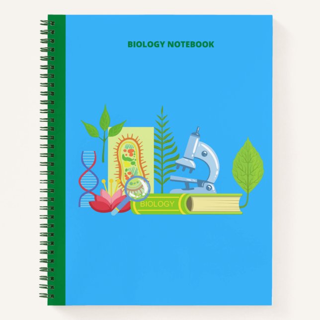 BIOLOGY ICONS (BLUE) NOTEBOOK (Front)