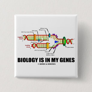 Biology Is In My Genes (DNA Replication) 15 Cm Square Badge