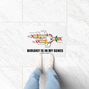 Biology Is In My Genes DNA Replication Humour Doormat
