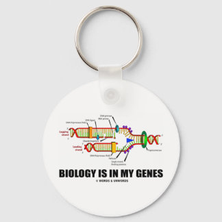 Biology Is In My Genes (DNA Replication) Key Ring