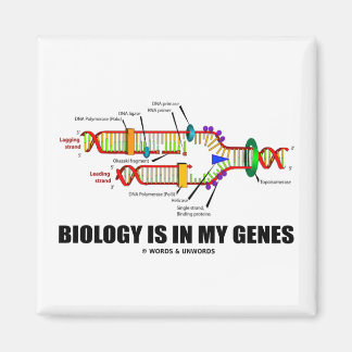 Biology Is In My Genes (DNA Replication) Magnet