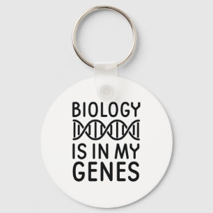 Biology Is In My Genes Key Ring