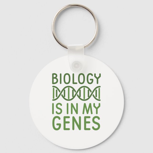Biology Is In My Genes Key Ring (Front)