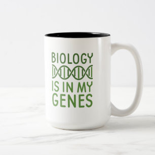 Biology Is In My Genes Two-Tone Coffee Mug