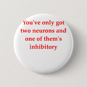 biology joke 6 cm round badge