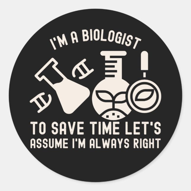 Biology Major, Biology Lover4 Classic Round Sticker (Front)