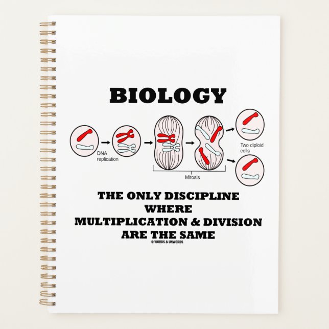 Biology Only Discipline Multiplication Division Planner (Front)