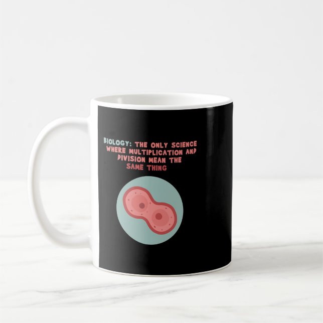 Biology Only Science Multiplication Division Same  Coffee Mug (Left)