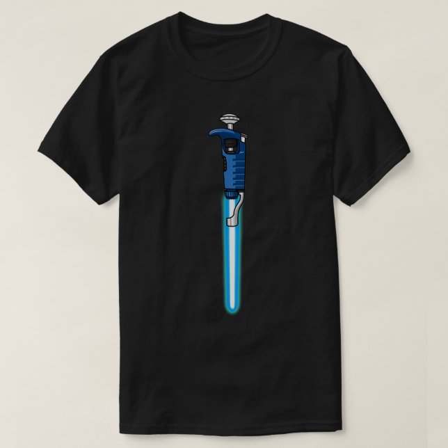Biology Pipesaber DAPI Pipette 1 T-Shirt (Design Front)