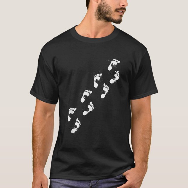 Biology Primate Evolution Human Footprint Human  T-Shirt (Front)