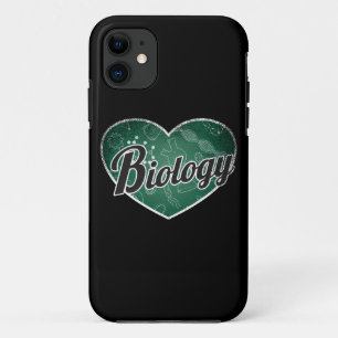 Biology Retro Heart Blackboard Love iPhone 11 Case