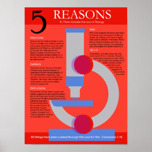Biology Reveals Faith - Five Reasons Poster