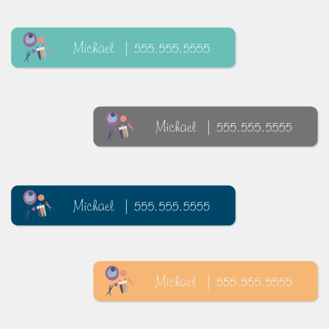 Biology School Class Lunch Name Number Labels (Group)