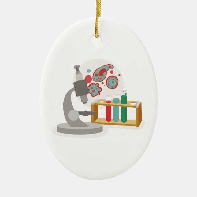 Biology Science Ceramic Tree Decoration (Front)